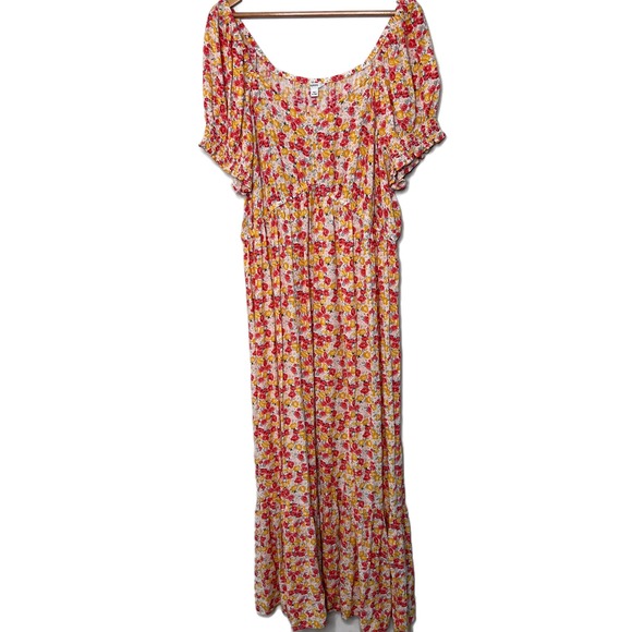 SONOMA Maternity Goods for Life Floral Maxi Dress Smocked Waist Puff Sleeve Midi - Picture 3 of 16